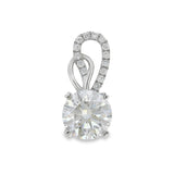 Mặt dây chuyền kim cương nuôi cấy 3,02 carat bằng bạch kim