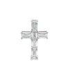 Lab-Grown Diamond Cross Pendant in Platinum, 2.94 ctw Emerald Cut