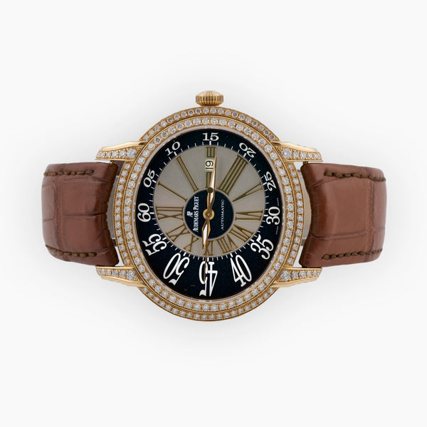 Audemars Piguet Millenary 45mm 18K Rose Gold Diamond Bezel Automatic Watch 15320OR.OO.D095CR.01