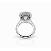 Round 11.77 CT Lab Grown Diamond Ring in Platinum With .52 CT Round Pave Diamonds (E/VS2 GIA)