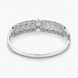 Vòng tay Vàng trắng 18K đính Kim cương nuôi cấy trong phòng thí nghiệm | Kim cương trung tâm 1.15 CT (D/VVS2 IGI) + 2.0 CTW