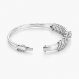 Vòng tay Vàng trắng 18K đính Kim cương nuôi cấy trong phòng thí nghiệm | Kim cương trung tâm 1.15 CT (D/VVS2 IGI) + 2.0 CTW