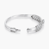 18K White Gold Lab-Grown Diamond Bangle Bracelet | 1.15 CT Center (D/VVS2 IGI) + 2.0 CTW