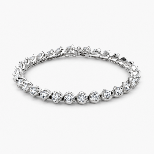 Lab-Grown Diamond Tennis Bracelet 5.60 CTW | Round Brilliant | Platinum | 7