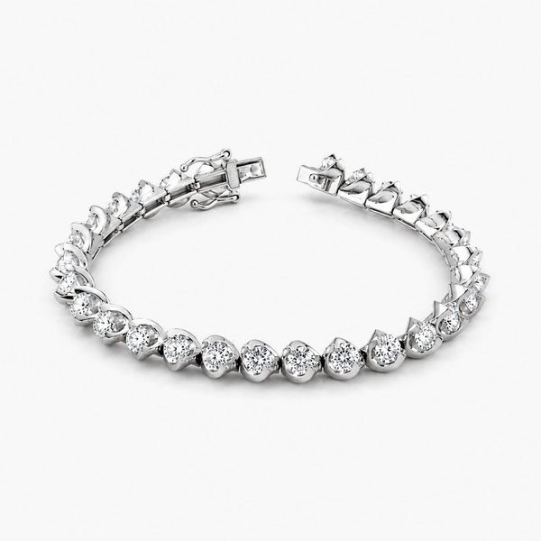 Lab-Grown Diamond Tennis Bracelet 5.60 CTW | Round Brilliant | Platinum | 7