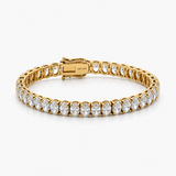 Vòng Đeo Tay Tennis Vàng Vàng 14K Kim Cương Hình Bầu Dục Nuôi Cấy Trong Phòng Thí Nghiệm 16,78 CTW