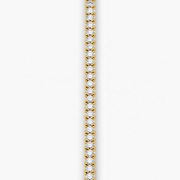 14K Yellow Gold Oval Lab-Grown Diamond Tennis Bracelet 16.78 CTW