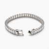Emerald Cut Lab Grown Diamond Tennis Bracelet in 14K White Gold (27.97 ctw) 7