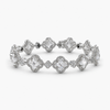 Lab Grown Diamond Clover Tennis Bracelet in 18K White Gold | 20.8 CTW