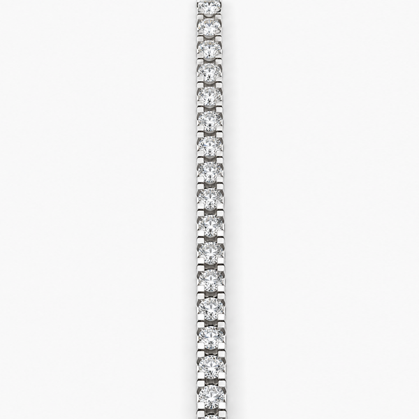 Vòng tay Tennis kim cương nuôi cấy bằng vàng trắng 14K | 16.2 carat F/VS1 | 7.5 inch