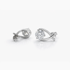 Lab Grown 2.20 CTW Diamond Teardrop Halo Stud Earrings in 18K White Gold | IGI Certified
