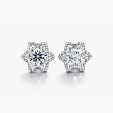 Bông tai đính đá Lab-Grown Diamond Floral Halo | 3.22 CTW D/VVS1 IGI | Vàng trắng 18K