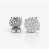 Natural Diamond Cluster Stud Earrings | 2.52 CTW | 18K White Gold