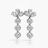 Bloom Cluster Drop Earrings - Pear & Round Brilliant Lab Grown Diamond Dangle Earrings in Platinum (19.2 CTW)