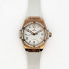 Hublot Big Bang 39mm 18K Rose Gold Diamond Bezel White Rubber Strap Watch