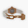 Hublot Big Bang 39mm 18K Rose Gold Diamond Bezel White Rubber Strap Watch