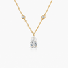 4.34 Ct Pear Shape Lab Grown Diamond Pendant Necklace | E/VS2 IGI | 18K Yellow Gold