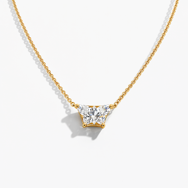 2.06 Ct Butterfly Shape Lab Grown Diamond Pendant Necklace | 18K Yellow Gold | 18 Inch