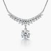 Angel Wing Lab-Grown Diamond Drop Necklace in 18K White Gold (2.21 ct + 0.878 ctw)