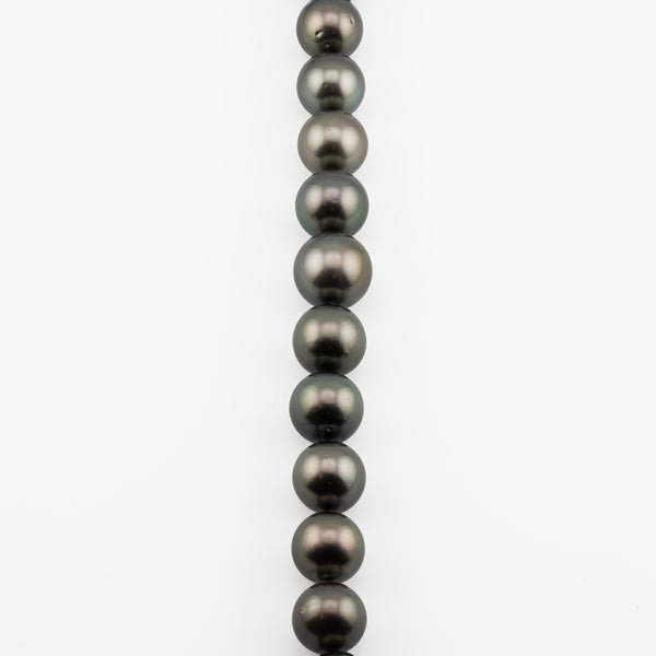 Tahitian Pearl Necklace 15–18mm with 18K White Gold Pavé Diamond Clasp, 18 Inches