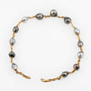 Tahitian Baroque Pearl Station Necklace in 14K Yellow Gold, 18.5