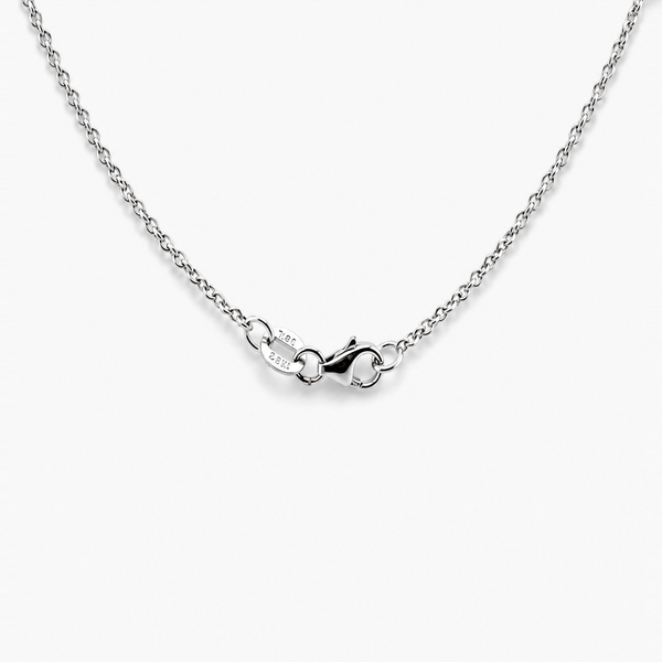 Black Pearl and Diamond Floral Halo Pendant Necklace in 18K White Gold