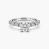 IGI Certified 1.62 CT Round Lab Grown Diamond Engagement Ring | D/VVS2 | 18K White Gold Pave Setting