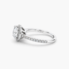 Round Brilliant Halo Engagement Ring | 1.14CT Lab Diamond E/VVS2 | 18K White Gold