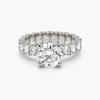 3.02CT Lab Grown Diamond Solitaire | 6.62CTW Total | Platinum Full Eternity Ring