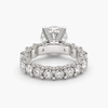 3.02CT Lab Grown Diamond Solitaire | 6.62CTW Total | Platinum Full Eternity Ring