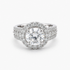 Lab-Grown Diamond Halo Engagement Ring in Platinum | 3.01 CT Round Brilliant | EVS1 IGI | 1.50 CTW