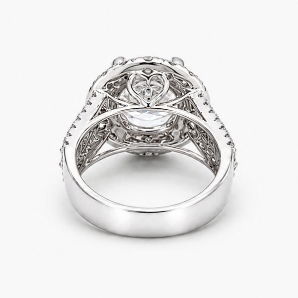 Lab-Grown Diamond Halo Engagement Ring in Platinum | 3.01 CT Round Brilliant | EVS1 IGI | 1.50 CTW
