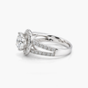 Lab Grown Round Diamond Halo Engagement Ring | 2.17 CT D/VVS1 | Split Shank | 18K White Gold