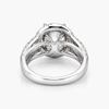 Lab Grown Round Diamond Halo Engagement Ring | 2.17 CT D/VVS1 | Split Shank | 18K White Gold
