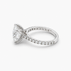 3.52 CT Round Brilliant Lab Grown Diamond Engagement Ring in Platinum with Pave Band
