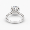 3.52 CT Round Brilliant Lab Grown Diamond Engagement Ring in Platinum with Pave Band