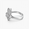 Double Butterfly Diamond Ring in 14K White Gold