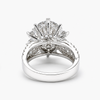Lab-Grown Diamond Floral Halo Engagement Ring | 3.08 ct Round Brilliant D/VVS2 IGI | 5.53 CTW | Platinum | Size 6