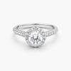 Round Lab-Grown Diamond Halo Engagement Ring in 14K White Gold