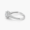 Round Lab-Grown Diamond Halo Engagement Ring in 14K White Gold