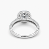 Round Lab-Grown Diamond Halo Engagement Ring in 14K White Gold