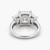 Three-Stone Lab-Grown Diamond Asscher-Cut Engagement Ring in Platinum | 4.00 CT Center | IGI Certified