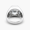 Men's Platinum Ring with 8.01CT Lab Grown Diamond and 1.07CTW Lab Grown Diamond Accents