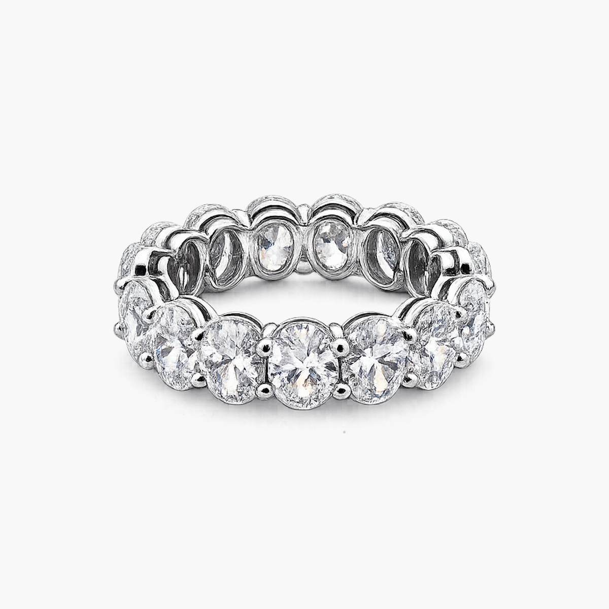7.80 CTW Lab Grown Diamond Oval Eternity Band in Platinum