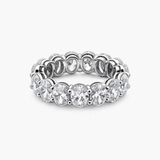 7.80 CTW Lab Grown Diamond Oval Eternity Band in Platinum