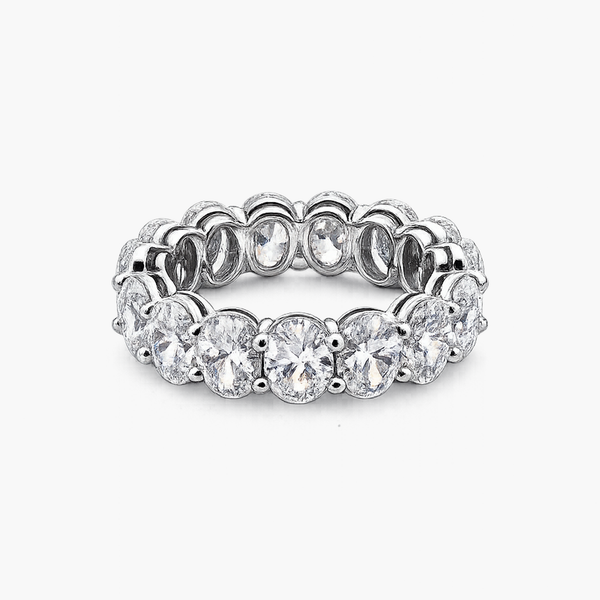 7.80 CTW Lab Grown Diamond Oval Eternity Band in Platinum