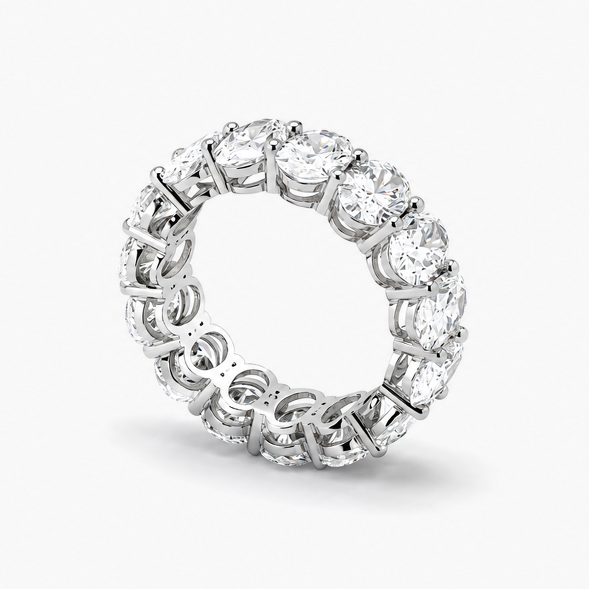 7.80 CTW Lab Grown Diamond Oval Eternity Band in Platinum