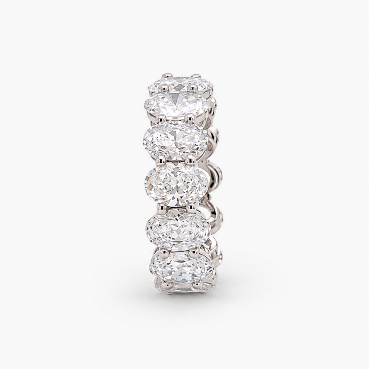7.80 CTW Lab Grown Diamond Oval Eternity Band in Platinum