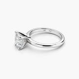 Nhẫn cầu hôn kim cương thiên nhiên 1,50 Carat Round Brilliant Solitaire bằng vàng trắng 18K