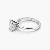 1.50 Carat Round Brilliant Natural Diamond Solitaire Engagement Ring in 18K White Gold